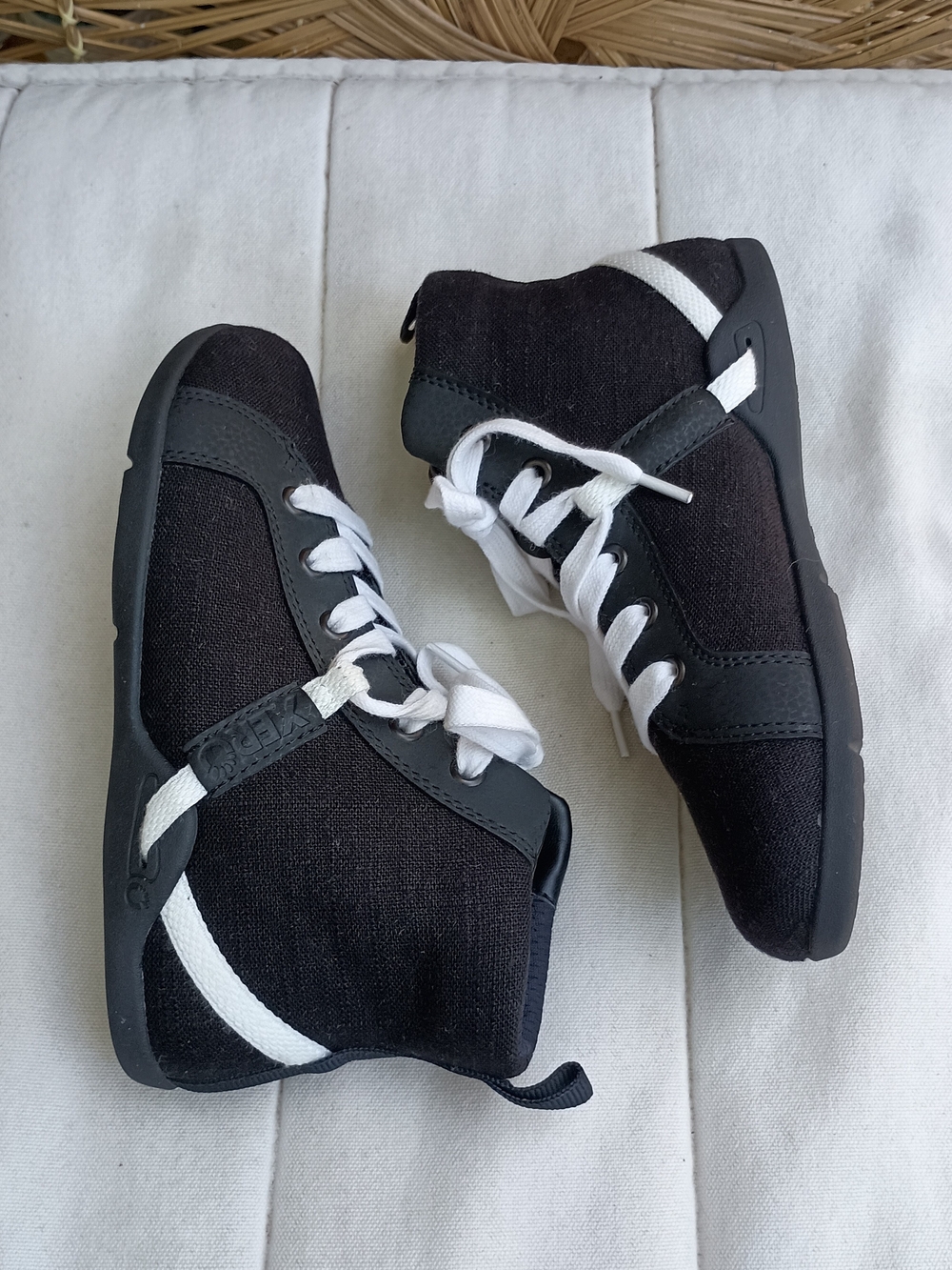 Xero Shoes Nordstrom Toronto Kids Black High-Top Sneakers with White Laces_5W